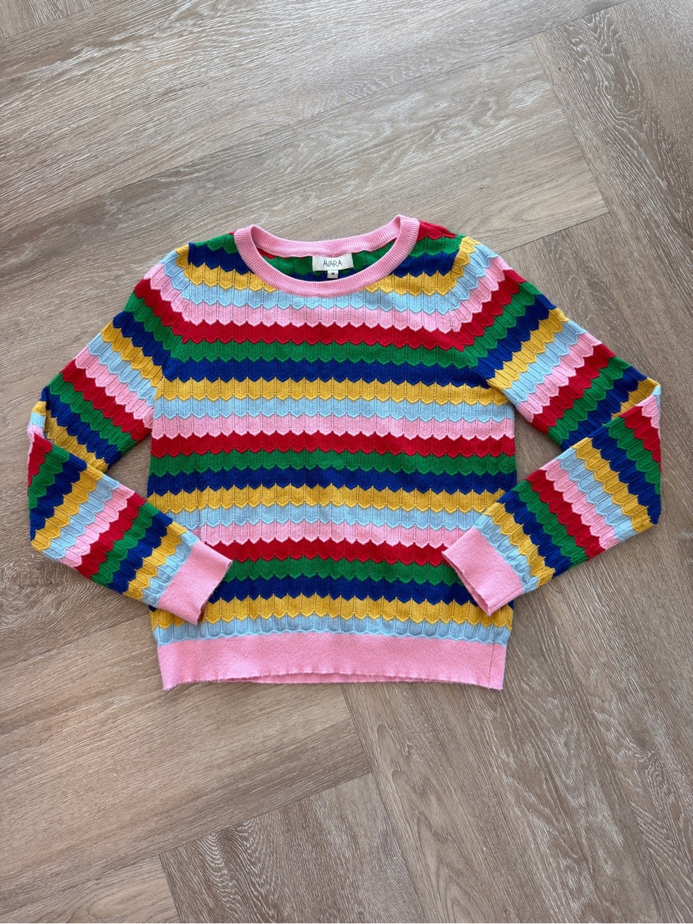 Avara Mandy Multi Striped Knit Sweater Size M - Picture 5 of 10